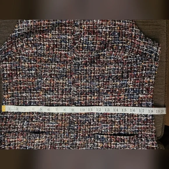 Dark Academia Dress Sleeveless Multitone Tweed Holiday Office Wear - Picture 8 of 14